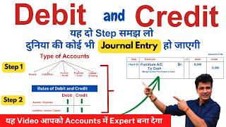 Journal Entries Accounting  Rules of Debit and Credit in Accounts  Golden Rules of Accounts [upl. by Barth]