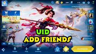 How To Add Friends Using UID in Honor of Kings [upl. by Sheeree732]