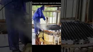 Evaporator high pressure water jet cleaning [upl. by Ariem4]