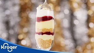 How to Make Champagne Cheesecake Parfaits  Holiday Creations  Kroger [upl. by Wynn]