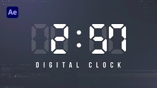 DIGITAL CLOCK  TIMER ANIMATION in After Effects  Easy Timing with Expressions [upl. by Philippine]