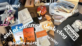 End of August 🌞 planning amp journaling vlog  Moleskine planner flip  early Halloween 👻 [upl. by Eilhsa]