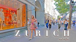 SWITZERLAND ZURICH 🇨🇭 Stroll through elegant City from Europaallee to Bahnhofstrasse 4K Walking tour [upl. by Stempson]