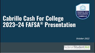 FAFSA 2324 Line by Line [upl. by Shawnee]