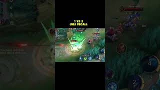 1 vs 2 Recall for  damage mlbb mobilelegends alphamlbb t4rzanml [upl. by Valaria462]