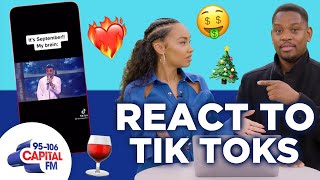 LeighAnne Pinnock amp Aml Ameen React To Relationship TikToks  Capital [upl. by Netsreik651]