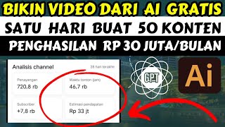 Pake AI Gratisan Bisa Buat 50 Video Dalam 1 Hari dan Lolos Monetisasi [upl. by Haidej]