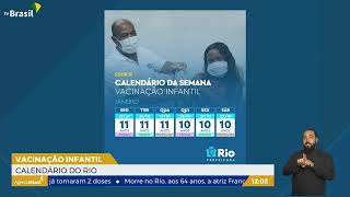 RJ  Confira o calendário vacinação infantil contra covid19 [upl. by Ayifa]