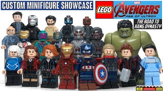 LEGO AVENGERS AGE OF ULTRON Custom Minifig Showcase Road to KANG DYNASTY Updated [upl. by Tye]