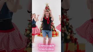 Rockin Around the Christmas Tree Dance with Lyrics 💃🕺 christmasdance christmas [upl. by Nolie673]