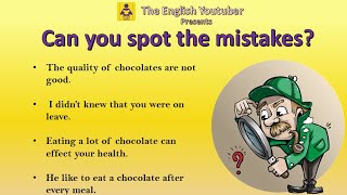 Spot the grammatical errors  Can you identify  find the mistakes in the sentences 25 questions [upl. by Ilyse]