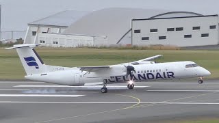 Dash 8 Q400 Landing  Reykjavik Airport [upl. by Taub]