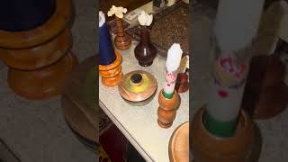 Woodturning potpourri 1 of premade products [upl. by Ailefo]