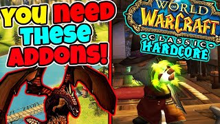 The Most IMPORTANT Addons for Hardcore Classic WoW [upl. by Babs]