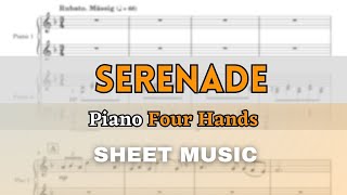 Schubert  Serenade D957 No4 Ständchen  Piano Four Hands Sheet MusicFull Score [upl. by Girvin399]