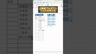 【Excel】【上級者】連動したプルダウンリストの作り方を3ステップで紹介！ エクセル初心者 エクセル エクセル学習 エクセル便利技 エクセル関数 エクセル仕事 [upl. by Suertemed]