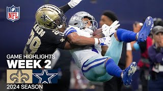 New Orleans Saints vs Dallas Cowboys  2024 Week 2 Game Highlights [upl. by Anaderol]