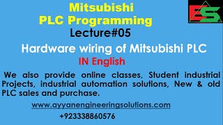 05Hardware Wiring of Mitsubishi PLC in English Lecture05 [upl. by Johnson]