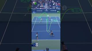 Double Trouble Watch Hsiehs Smart Shot Leads to Point at 2023 US Open Doubles [upl. by Diahann693]