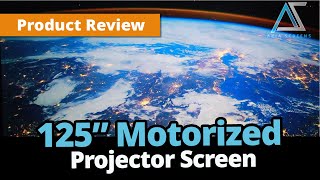 AKIA Screens 125” Electric Motorized Projector Screen I Reviewed by TheStanleyWay [upl. by Olocin]