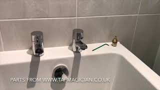 Bristan Prism taps basinBath How to fix dripping tap replacing ceramic cartridges tapmagician [upl. by Ahsimik]