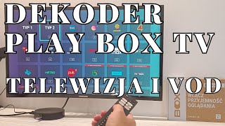 Dekoder Play Box TV cz4  działanie telewizji internetowej pakiety telewizyjne oraz VOD [upl. by Laenahtan647]