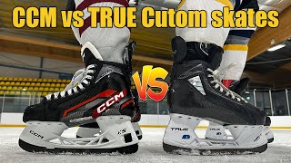 CCM ASV Pro Custom vs True SVH Custom skate review  Which hockey skates are best [upl. by Noelc]