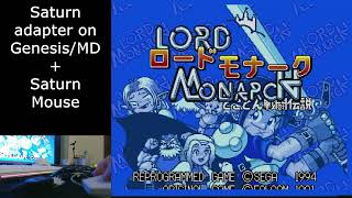 Mega Drive  DIY Sega Saturn Adapter  Mouse  Lord Monarch Tokoton Sentou Densetsu [upl. by Derman52]