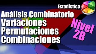 Variaciones Combinaciones Permutaciones Ejercicios Resueltos Nivel 2B [upl. by Marjie]