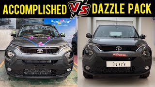 2023 Punch Accomplished vs Dazzle Pack Comparison 🔥 Tata Punch Dazzle Pack [upl. by Htide]