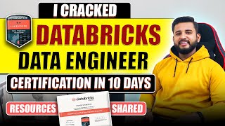 CRACKED DATABRICKS DATA ENGINEER CERTIFICATION EXAM IN 10 DAYS  WITH 90 SCORE  SHARED RESOURCES [upl. by Eseila524]