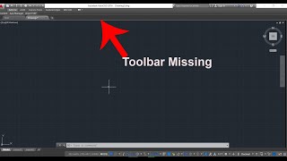 How to Restore Menu Bar and Toolbars Not Missing  Recover all missing AutoCAD menus and toolbars [upl. by Vasiliki]