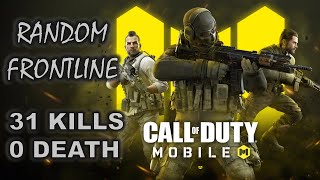 31 KILLS  NO DEATH  CALL OF DUTY MOBILE GAMEPLAY  5V5  FRONTLINE [upl. by Namqul947]