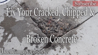 How to fix or repair Chipped Cracked or Broken concrete [upl. by Cleave881]