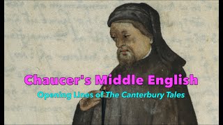 Chaucers Middle English Opening Lines of The Canterbury Tales [upl. by Ahseim]