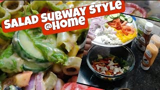 Veeba Sauce uses  How to make Subway Salad at home Subway style salad at homeVeeba products [upl. by Belter879]