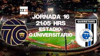 Envivo Narración Jornada16 PumasVSQueréaro Expandetetv KuxtalRadio ADMediaSports [upl. by Aicined168]