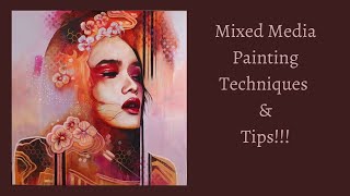 Mixed Media Painting Tutorial Fun Process Step by Step [upl. by Labaw]