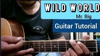 Wild World  Mr Big Easy Guitar Tutorial [upl. by Pettifer]