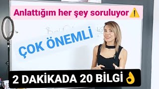 🚨2 DAKİKADA 20 BİLGİDEN FAZLA☺️👌 [upl. by Omsare]