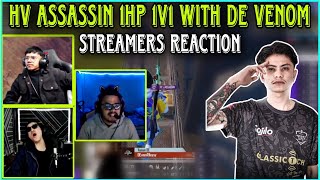 HV ASSASSIN Pixel HP 1v1 Against DE Venom  Streamers Reaction 🔥  Clash with kvn [upl. by Fries241]