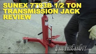 Sunex 7793B 12 Ton Transmission Jack Review EricTheCarGuy [upl. by Eduj]