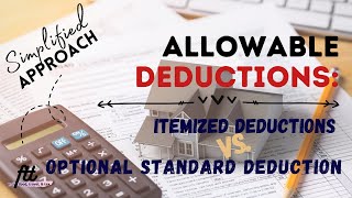 TOPIC 26 ALLOWABLE DEDUCTIONS  Itemized Deductions vs Optional Standard Deduction OSD [upl. by Stewardson]