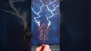 How to paint lighting lightning painting shorts starwars [upl. by Claud]