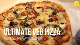 Ultimate Veg Pizza  Homemade Pizza Recipe  Desi Guzzlers [upl. by Aikcir]