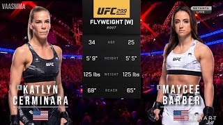 KATLYN CERMINARA VS MAYCEE BARBER FULL FIGHT UFC 299 [upl. by Auhsoj]