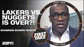 Shannon Sharpe RELUCTANT to say the Lakers vs Nuggets series is OVER  First Take [upl. by Nnahgiel]