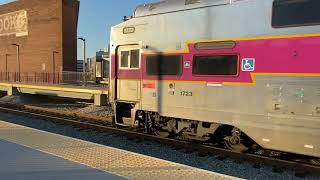 Inbound NewburyportRockport Line train at Chelsea MBTA Station [upl. by Kirtap]