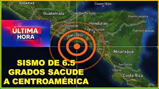 ⚠️ALERTA⚠️ SISMO DE 65 GRADOS SACUDE CENTROAMÉRICA HOY centroamerica sismo sismosenvivo [upl. by Milburt]