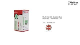 Cholesterol Glucose Duo Strips for CardioChek x 25 BIOS002D [upl. by Akinimod83]